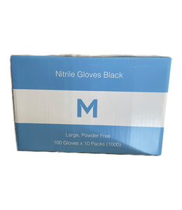 Black Nitrile Powder Free Gloves 100 Pack Box