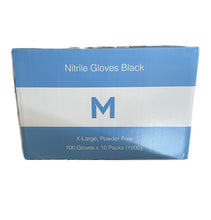 Load image into Gallery viewer, Black Nitrile Powder Free Gloves 100 Pack Box