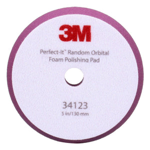 3M™ Perfect-It™ Step 2 Random Orbital Foam Polishing Pad, Purple, 130 mm, (5 in), 2 Pad Pack, 34123