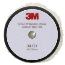Load image into Gallery viewer, 3M™ Perfect-It™ Step 1 Random Orbital Wool Compounding Pad, Medium, White, 130 mm, (5 in), 2 Pad Pack, 34121