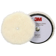 Load image into Gallery viewer, 3M™ Perfect-It™ Step 1 Random Orbital Wool Compounding Pad, Medium, White, 130 mm, (5 in), 2 Pad Pack, 34121
