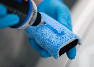 Ceramic Coating Foam Block With Velcro For 10cm x 10cm Microfiber Sheets With Barrier Layer : Kit Set : Includes 1 x Applicator, 3 x Microfiber Sheets