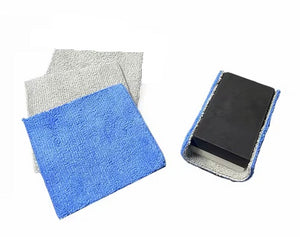 Ceramic Coating Foam Block With Velcro For 10cm x 10cm Microfiber Sheets With Barrier Layer : Kit Set : Includes 1 x Applicator, 3 x Microfiber Sheets