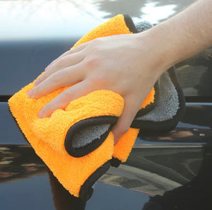 Microfiber Buffing Towel 800GSM Orange & Grey :  NEW VERSION 2.0 Now Available