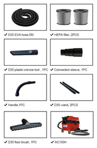 Wet/Dry H-Class Vacuum / Fine Dust Extractor With Auto Cleaning HEPA Filtration