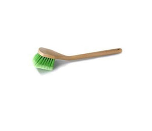 CHEMICAL GUYS 20" Angled Head Body & Wheel Brush Flagged-Tip Bristles (Green Polystyrene Head-Peach Handle)