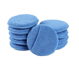 Microfiber Applicator Pad Blue Oval With Hand Pocket